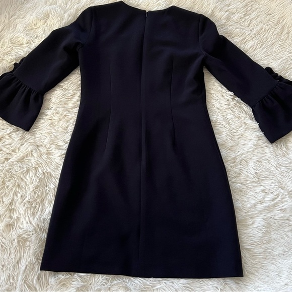 Club Monaco Navy Blue Bell Sleeve Sheath Dress - Size 00 - Picture 6 of 10